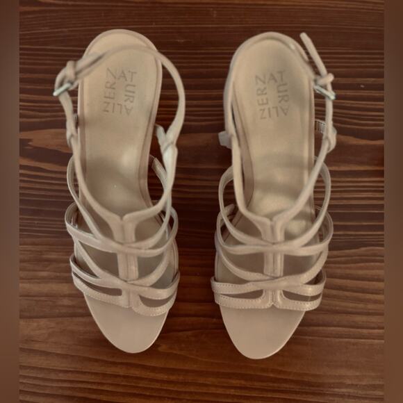 Naturalizer Baylor CremeBrulee/Nude Beige Strappy Heels. Size 9M. Worn Once - Picture 7 of 16